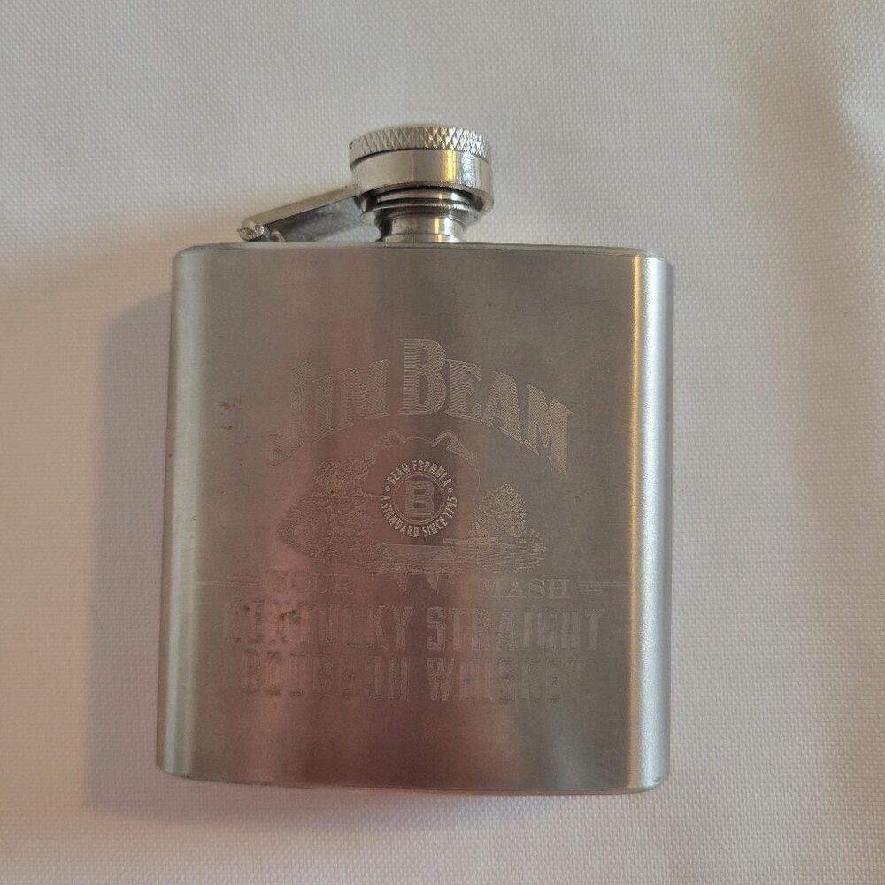 Jim Beam Stainless Steel 3oz flask